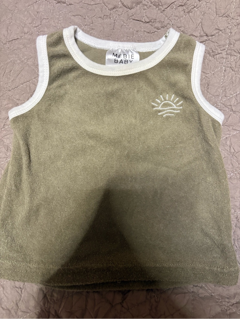 Mebie Baby Terry Cloth Tank 3-6 months